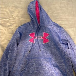 Blue and pink under armor hoodie